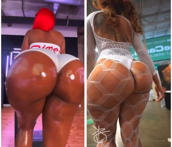 Damnn they are both soo thick 😩🥵 Left or Right side ? 😈