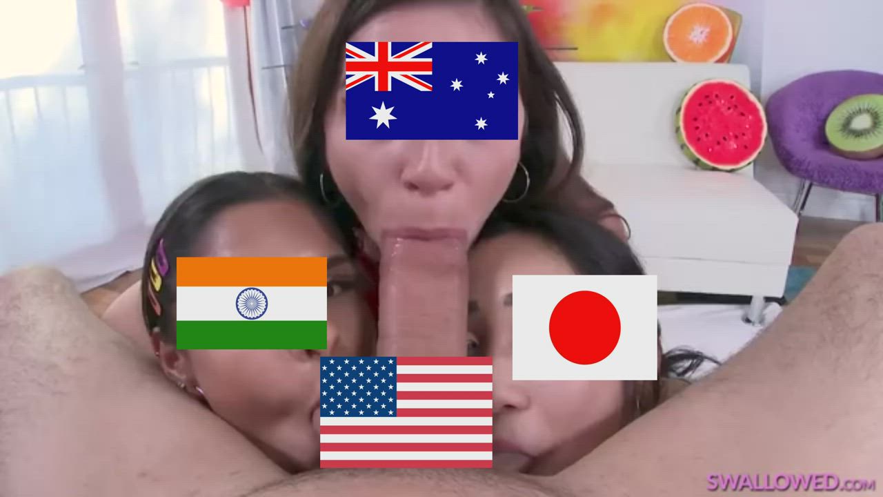 American Australian Blowjob Indian Japanese clip