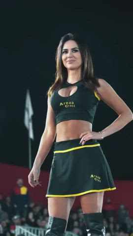 Body Boobs Brazilian Brunette Dani Goddess Tease Uniform clip