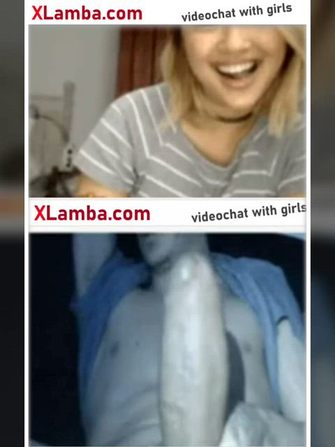 big dick cam cock shock monster cock reaction stranger webcam clip