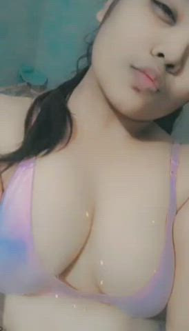 Boobs Braless Desi Girlfriend Nipples Shower clip