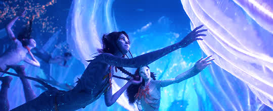 blue nude underwater clip
