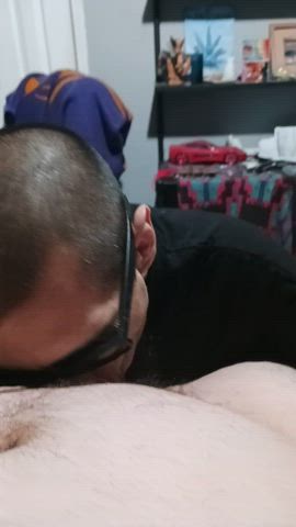 Just another vid of my buddy servicing my fat bear cock.