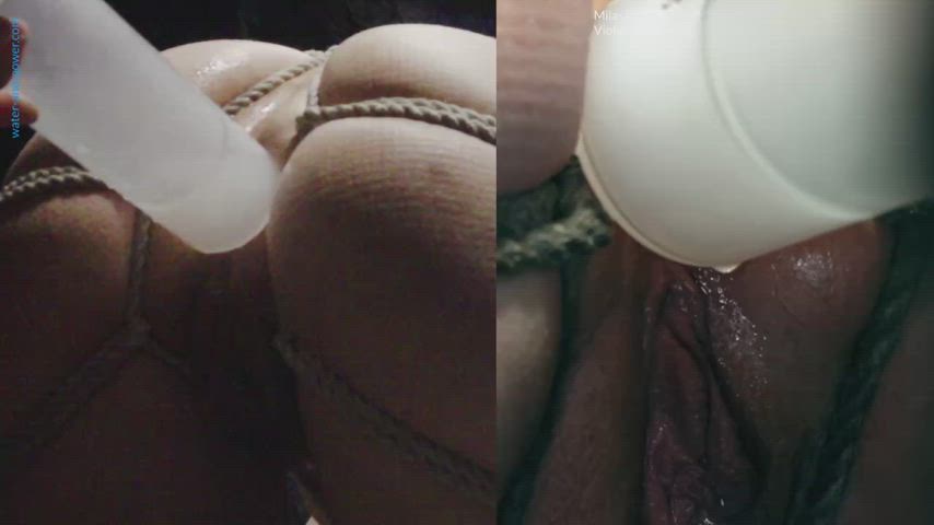 Who is winning the bondage enema and jellybean race? Sound on Redgifs.