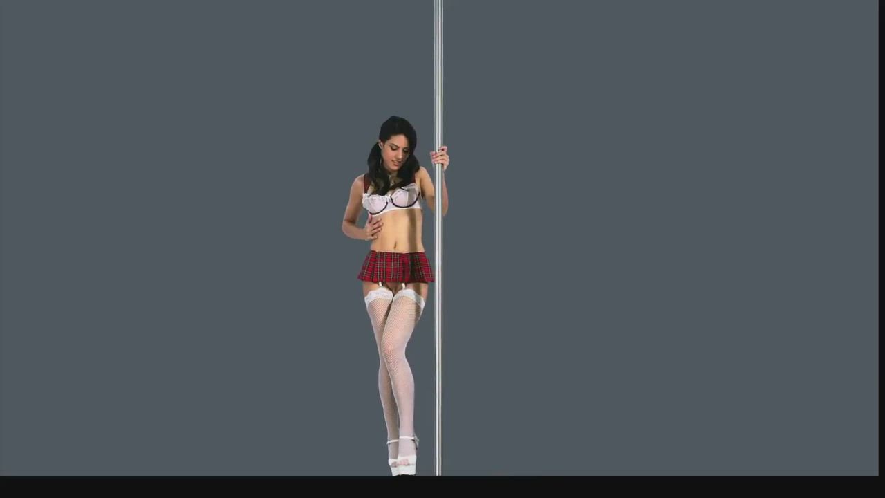 Carolina Abril Pole Dance Skirt Striptease clip