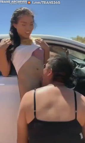 amateur anal big ass big dick big tits blowjob car sex outdoor trans clip