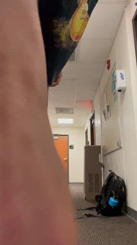 Undressing in my schools hallway