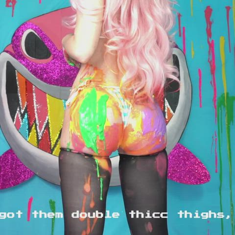 ass belle delphine bubble butt gamer girl knee high socks onlyfans twerking clip