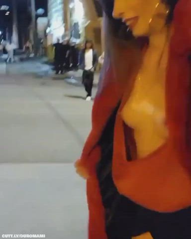 amateur ass exhibitionist exposed flashing public small tits tits upskirt clip