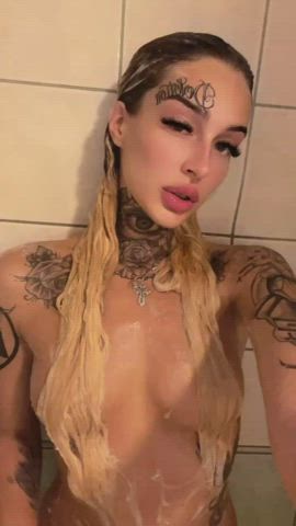 ass blonde onlyfans shower tits clip