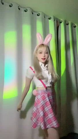 asian bunny dancing korean model clip