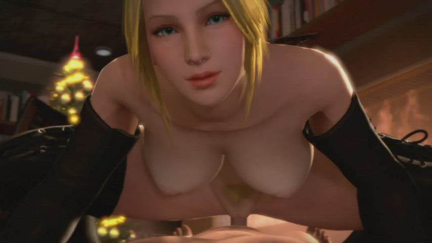 3d animation big tits blonde blue eyes bouncing tits cowgirl creampie pov riding