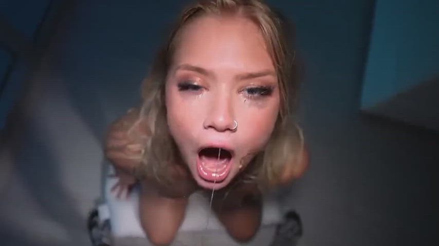 bbc slut choking face fuck forced gag reflex gagging harley king messy sloppy throat