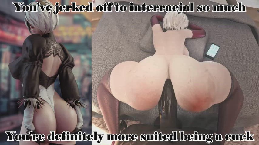 3D BBC Caption Cuckold Interracial Split Screen Porn clip