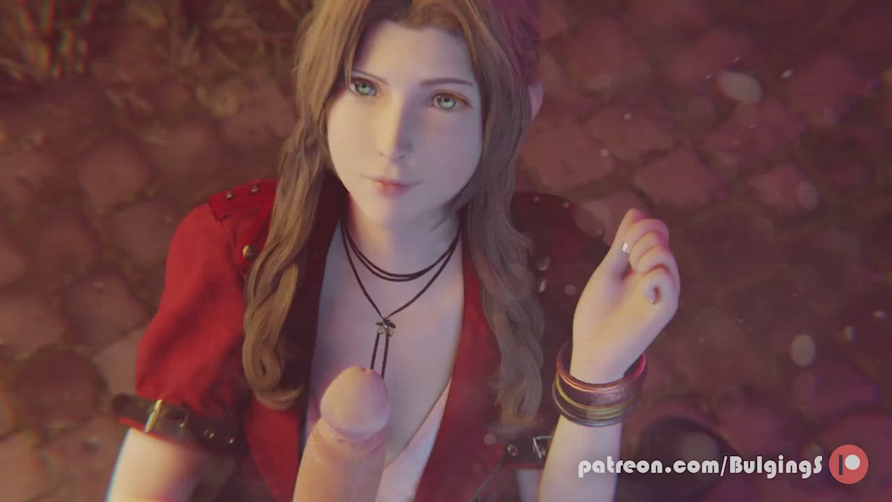Aerith getting blasted - animation by bulgingsenpai