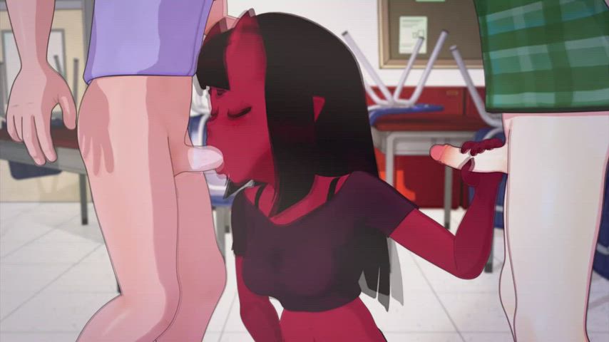 3d animation anime blowjob edging hentai teasing teen clip