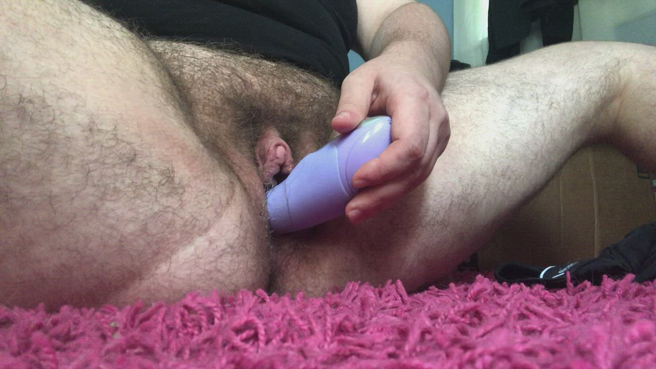 18 Years Old Dildo FTM Hairy Hairy Pussy Orgasm Orgasms Vibrator Wet Wet Pussy clip