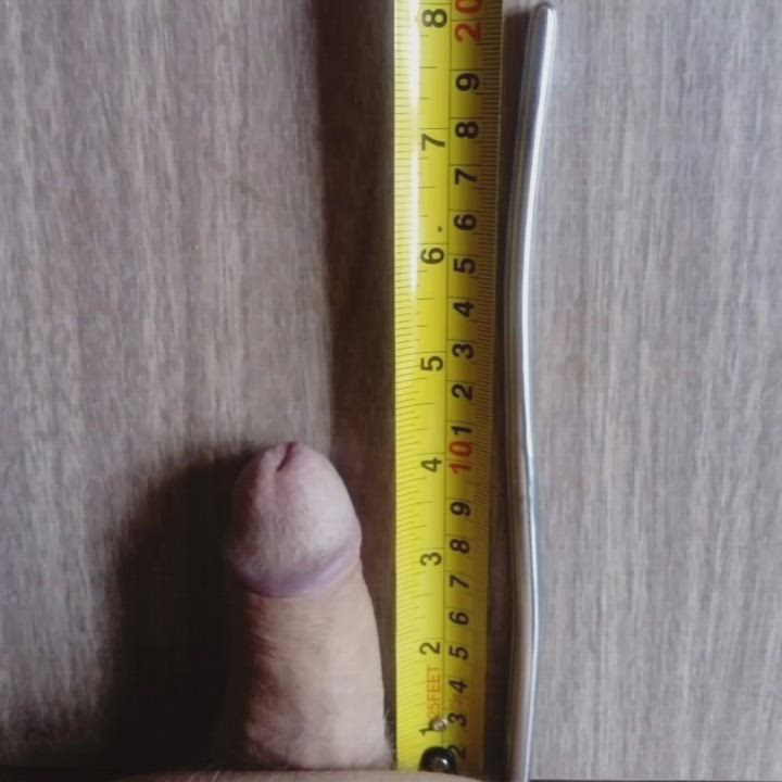 How incredible is the human body?... An 8 inch sound swallowed up by my 4 inch dick.