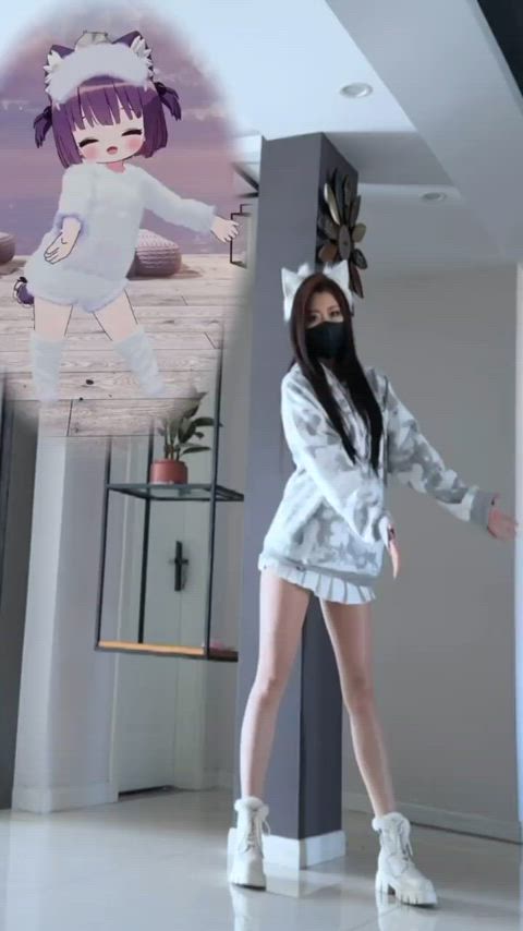 asian chinese dancer dancing long legs clip