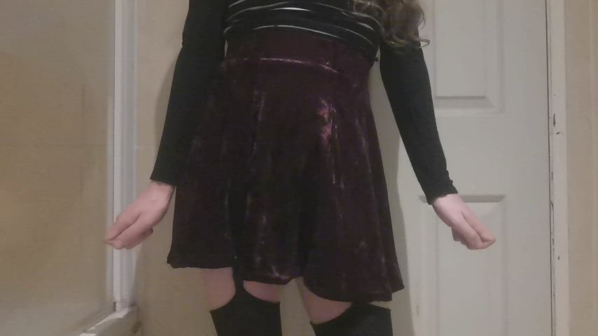 Like what hiding underneath my skirt? If your lucky I may let you play with it.