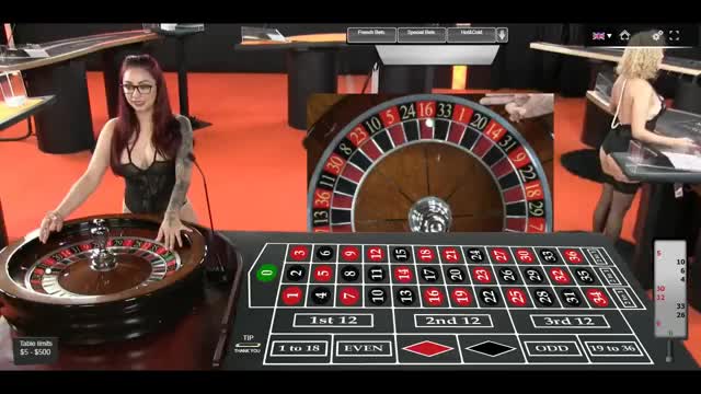 Sexy Busty Dealer(Croupier) Helen Showing Her Big Tits| Online Roulette