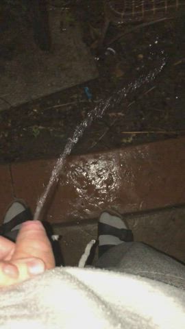 Who wants to join me for a late night piss outside?