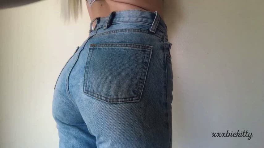 Does my little ass look better in or out of these jeans?