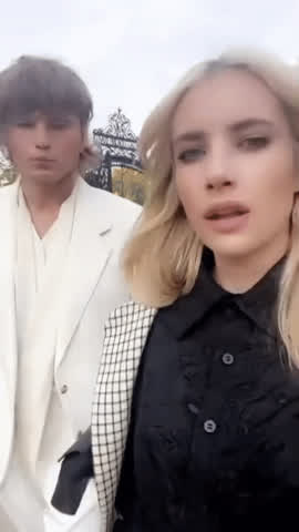 Blonde Emma Roberts Tongue Fetish clip