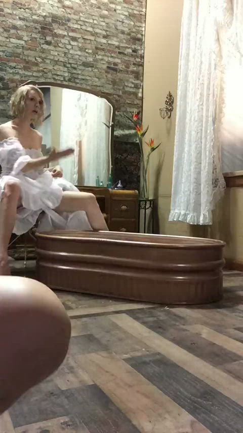 behind the scenes girls lesbian see through clothing wet clip