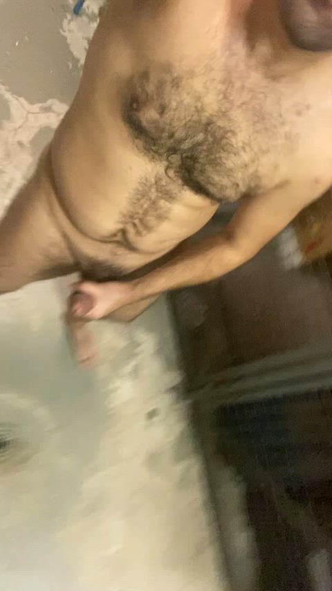 cum cumshot jerk off male masturbation naked public smile clip