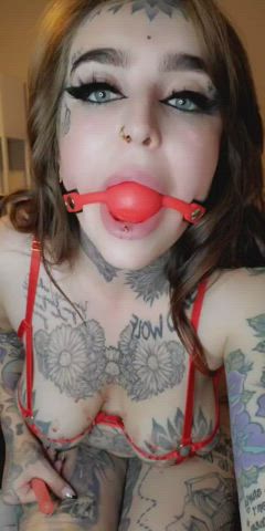 bdsm candle wax daddy gagged huge tits milf submissive clip