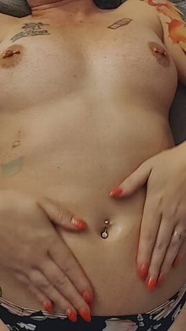 Oiled Rubbing Tits Pierced clip