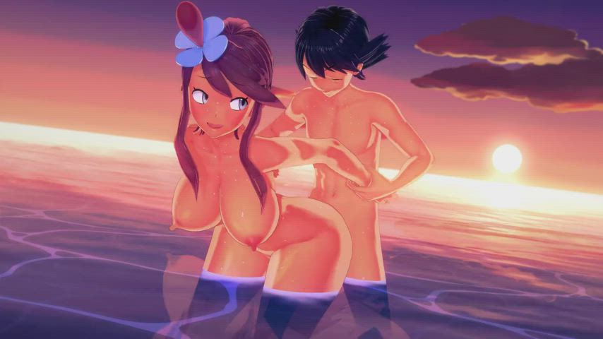 Animation Beach Bouncing Tits Jiggling Nude Outdoor Sex Sex Toy Standing Doggy clip
