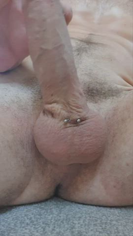balls pierced thick cock clip