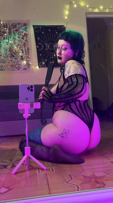 would you spank my ass with a whip or eat my big goth tits