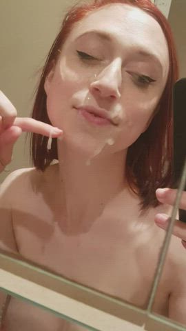 Cum Facial Selfie clip