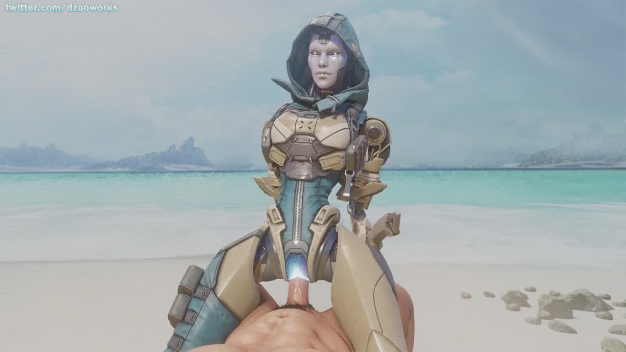 Robot Ash gets creampied at the beach (Dzooworks) [Apex Legends]