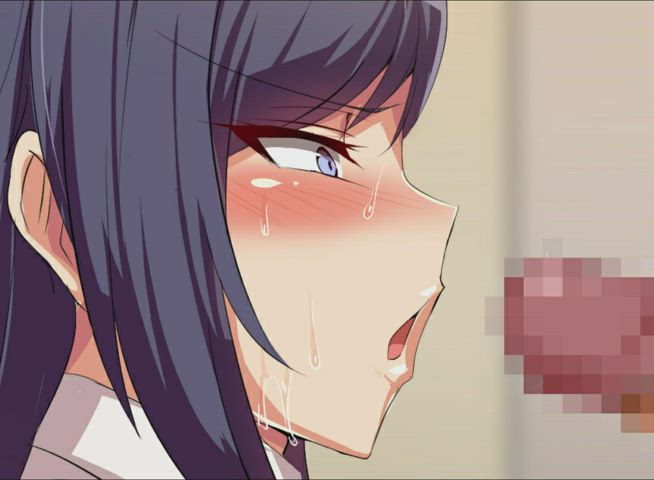 animation anime big dick blowjob cum in mouth deepthroat forced hentai licking student