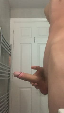 Bathroom Big Dick Daddy Male Masturbation Teen clip