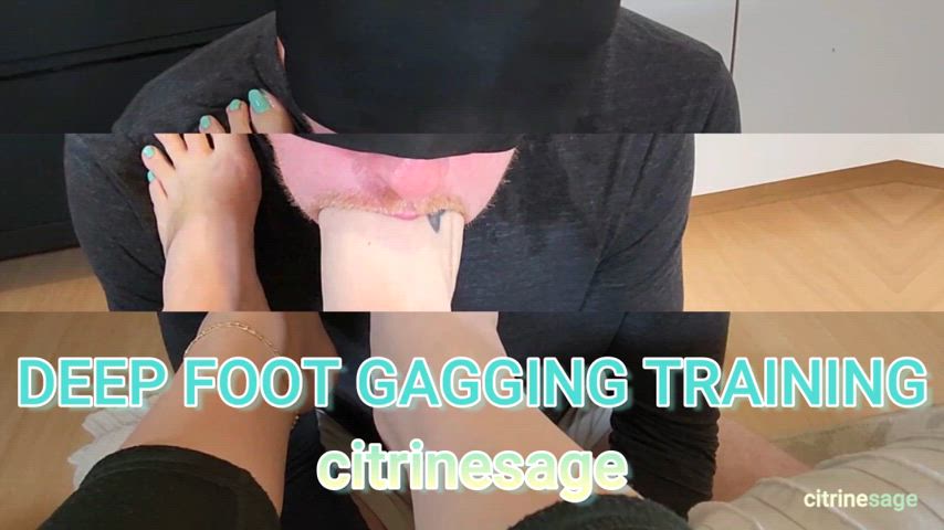 More gagging training for my slave! Full 20 minute clip up for grabs!