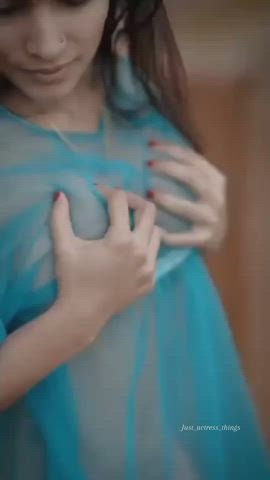 Resmi Nair showing in transparent dress