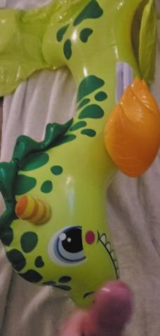 Cute Inflatable Dragon Gets Sprayed