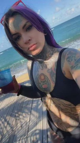beach latina milf tattoo clip