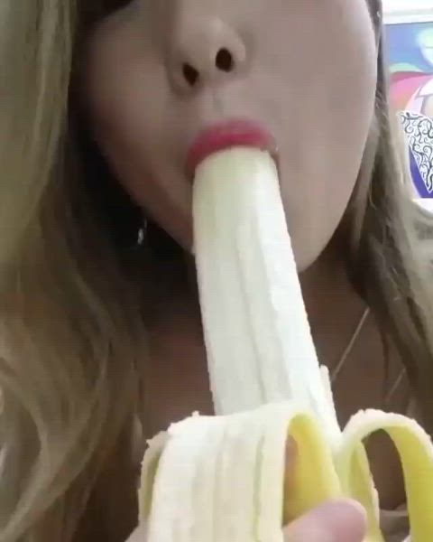 Banana blowjob