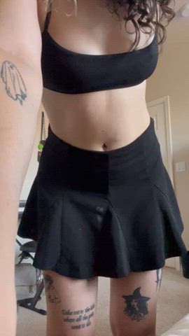 Is there anything better than a hot goth throwing ass in a black mini skirt 👻