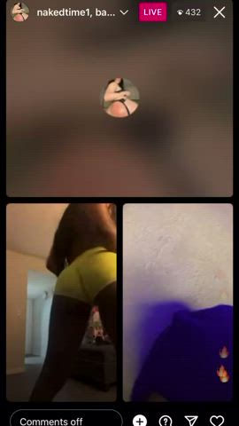 ebony flashing twerking clip