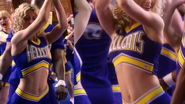 Aly Michalka - Hellcats - E1 - mini-loop, split-screen, from dance montage at practice