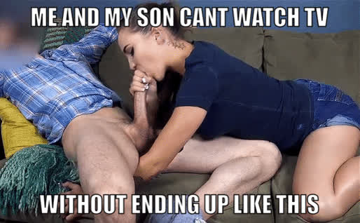 blowjob caption mom son clip