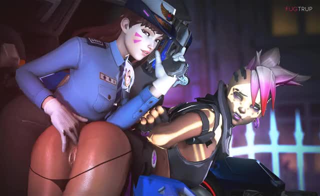 Officer D.Va preforming a cavity search on Sombra (Fugtrup)