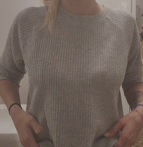 amateur bathroom boobs flashing public tits clip